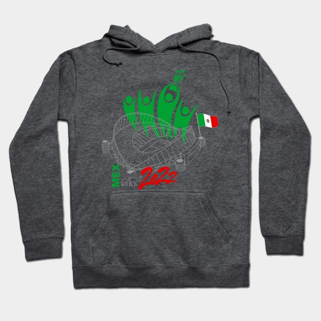 Mexico World Cup Soccer 2022 Hoodie by DesignOfNations